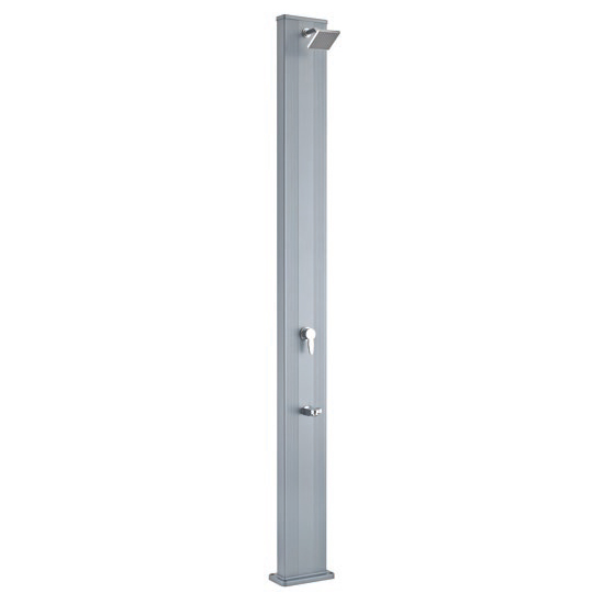 Design Szolárzuhany lábmosóval, ezüst 28L
