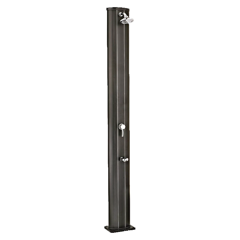 Design Szolárzuhany lábmosóval, fekete 40L
