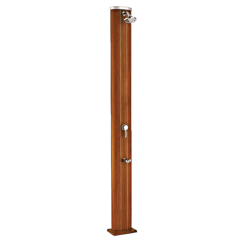 Design Szolárzuhany lábmosóval, fekete 40L