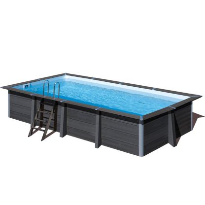 GRE WPC kompozit 606 x 326 x 124 cm téglalap medence szett