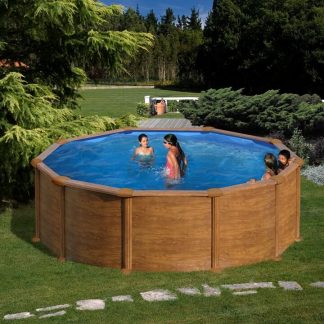 GRE WOOD STAR kör fémfalas medence 350 x 132 cm